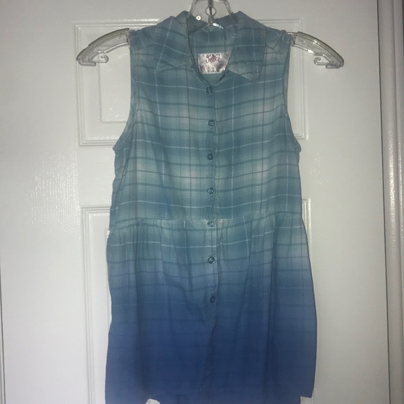 Ombré Blue sleeveless top - Picture 1 of 3